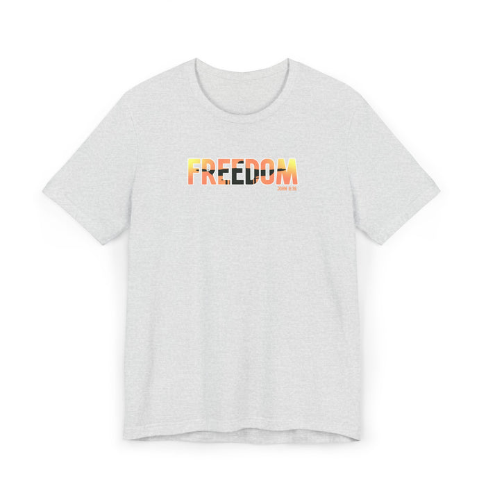 Freedom Sunset T-Shirt — Minimalist Pride Freedom Graphic Tee