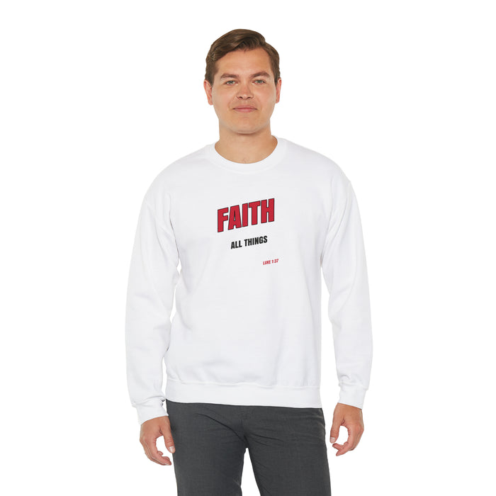 Faith Makes All Things Possible Men Unisex Heavy Blend™ Crewneck Sweatshirt