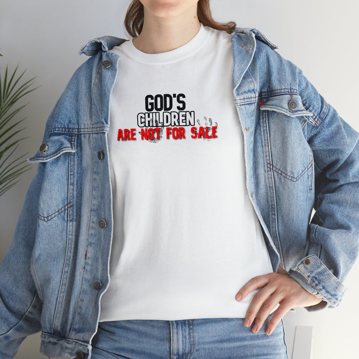 God’s Children are Not for Sale Women’s Unisex Heavy Cotton Tee