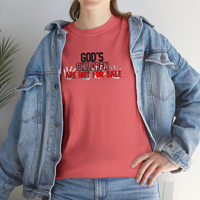 God’s Children are Not for Sale Women’s Unisex Heavy Cotton Tee