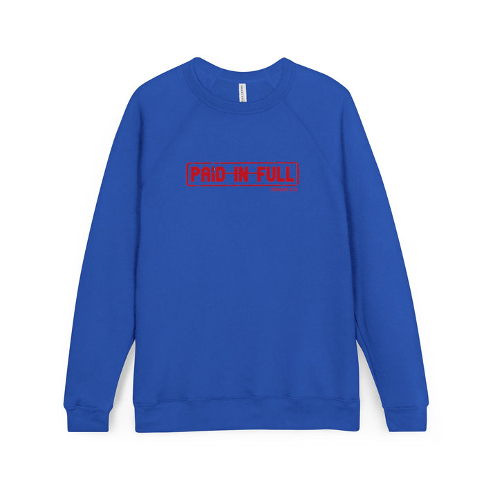 Paid In Full Sweatshirt — Bold Red Stamp Graphic Crewneck