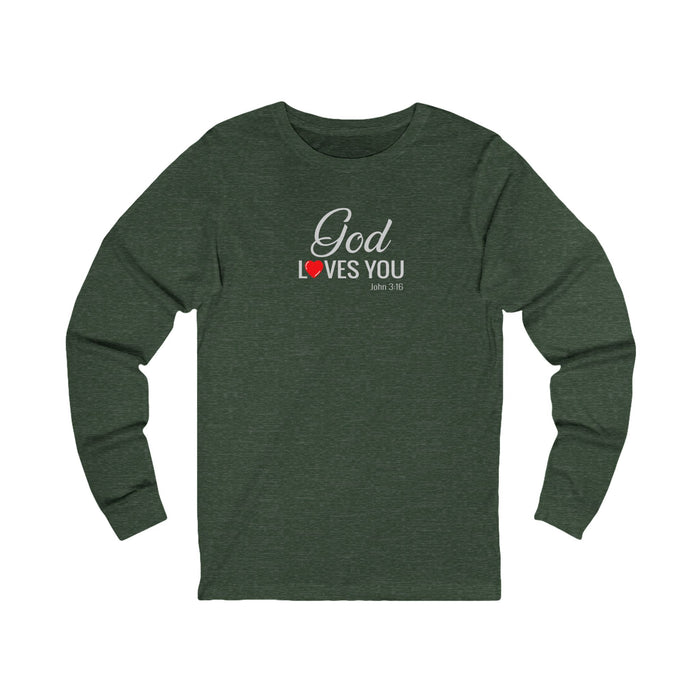 God Loves You Women Unisex Jersey Long Sleeve Tee