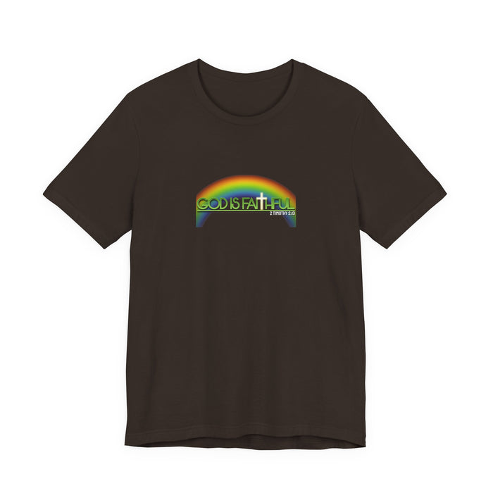 God is Faithful Men’s Unisex Jersey Short Sleeve Tee