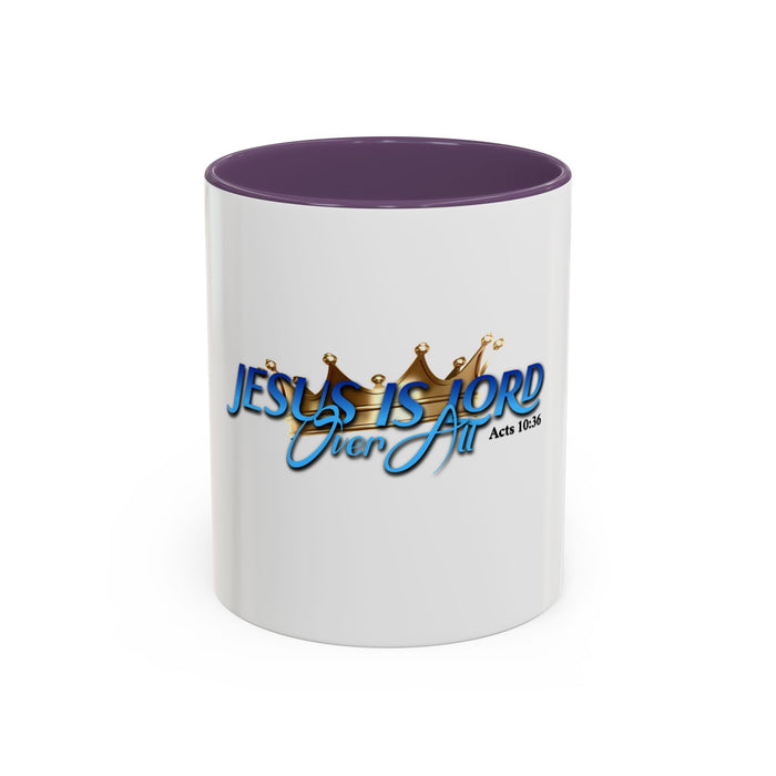 Jesus is Lord Over All Accent Coffee Mug (11 oz)