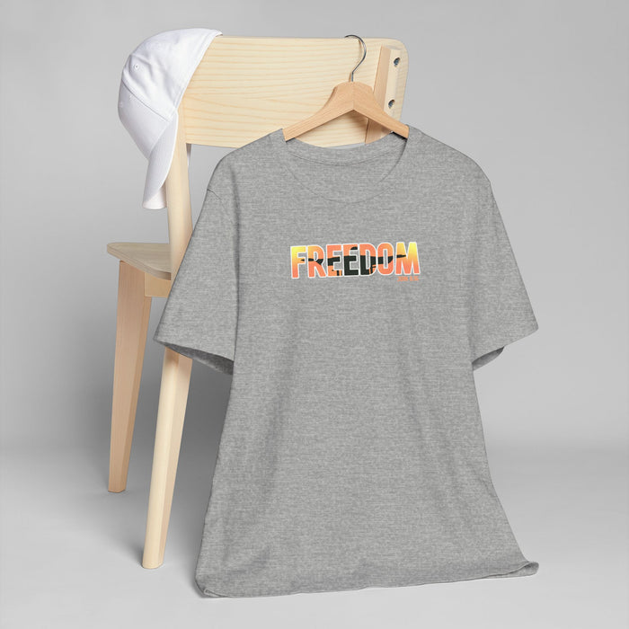 Freedom Sunset T-Shirt — Minimalist Pride Freedom Graphic Tee