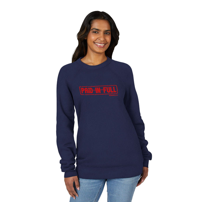 Paid In Full Sweatshirt — Bold Red Stamp Graphic Crewneck