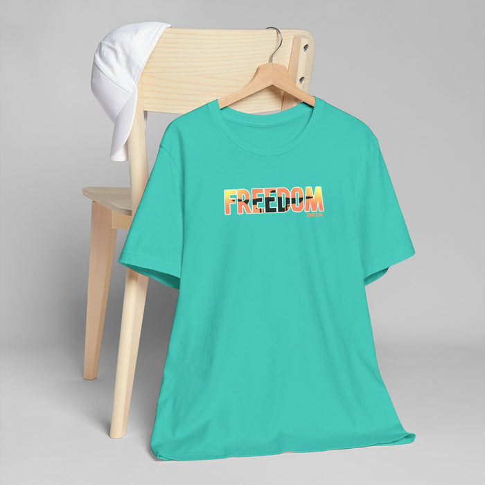 Freedom Sunset T-Shirt — Minimalist Pride Freedom Graphic Tee