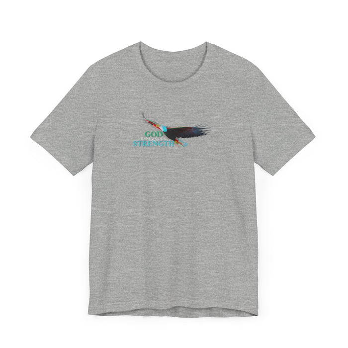 God Renews My Strength Men’s Unisex T-Shirt - Inspirational Eagle Design