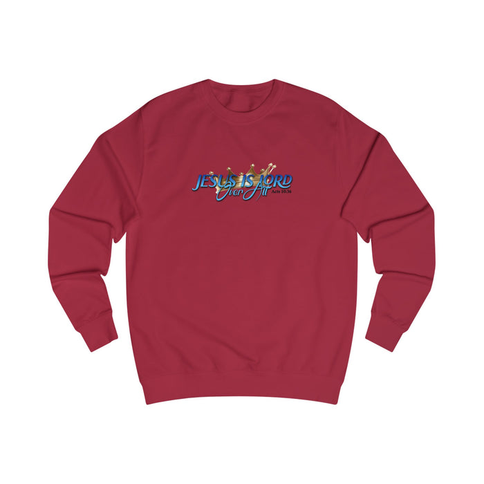 Christian 'Jesus Is Lord Over All” Crewneck Sweatshirt — Faith-Inspired Graphic Pullover