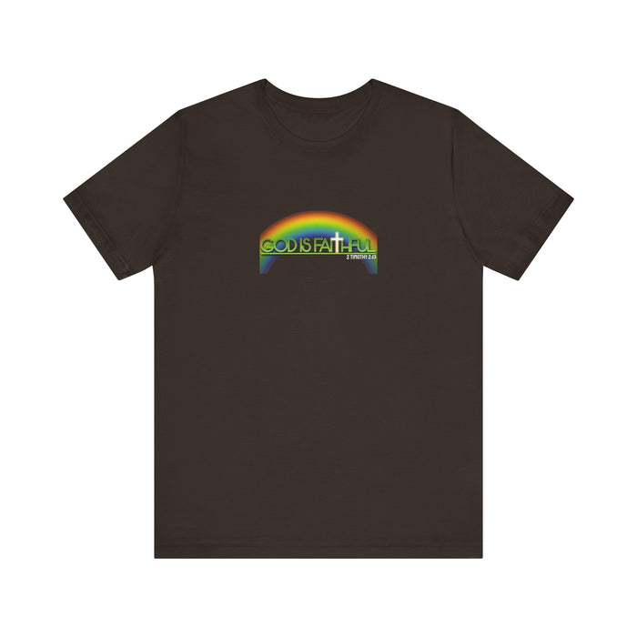 God is Faithful Men’s Unisex Jersey Short Sleeve Tee