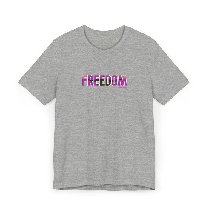 Freedom Graphic Tee — Bold Pink Gradient "FREEDOM" T-Shirt
