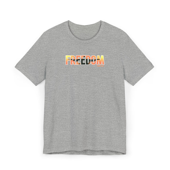 Freedom Sunset T-Shirt — Minimalist Pride Freedom Graphic Tee