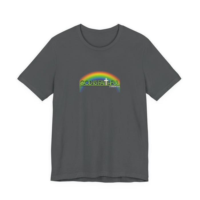 God is Faithful Men’s Unisex Jersey Short Sleeve Tee