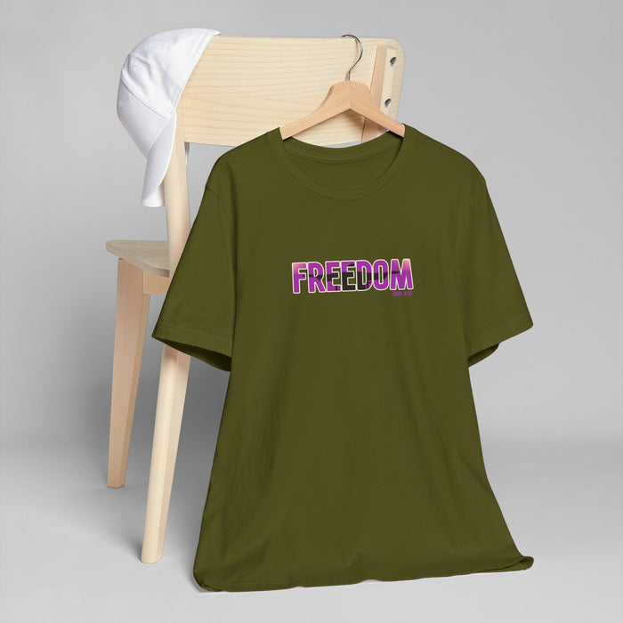 Freedom Graphic Tee — Bold Pink Gradient "FREEDOM" T-Shirt