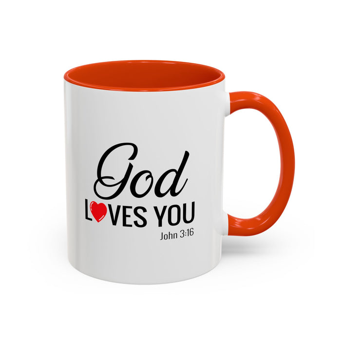 God Loves You Mug — Christian Coffee Cup (John 3:16)
