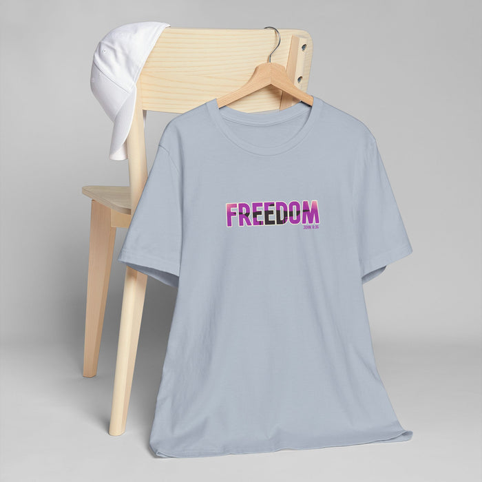Freedom Graphic Tee — Bold Pink Gradient "FREEDOM" T-Shirt