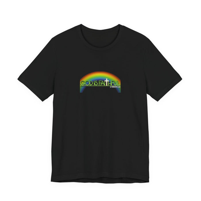 God is Faithful Men’s Unisex Jersey Short Sleeve Tee