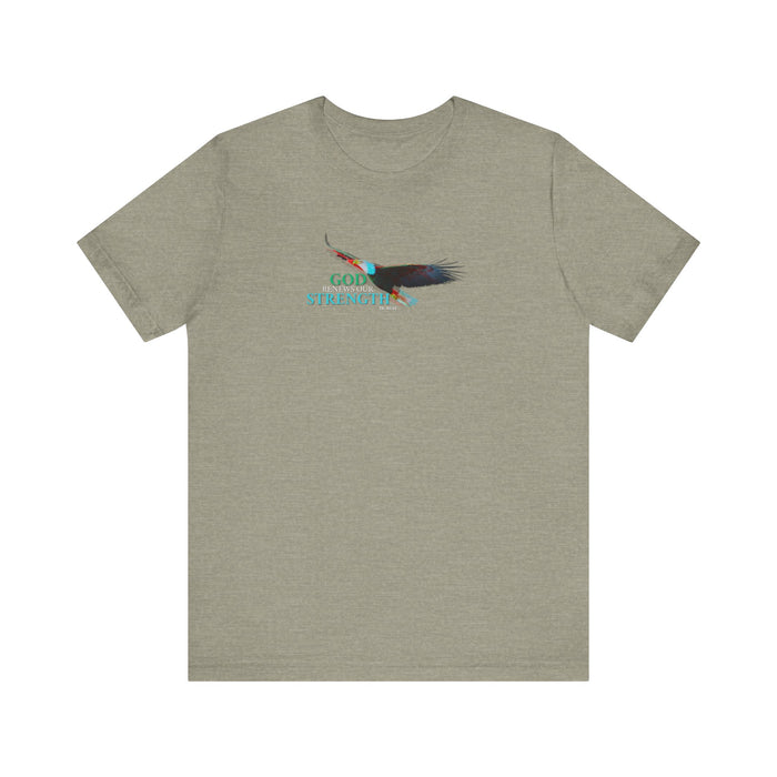 God Renews My Strength Men’s Unisex T-Shirt - Inspirational Eagle Design