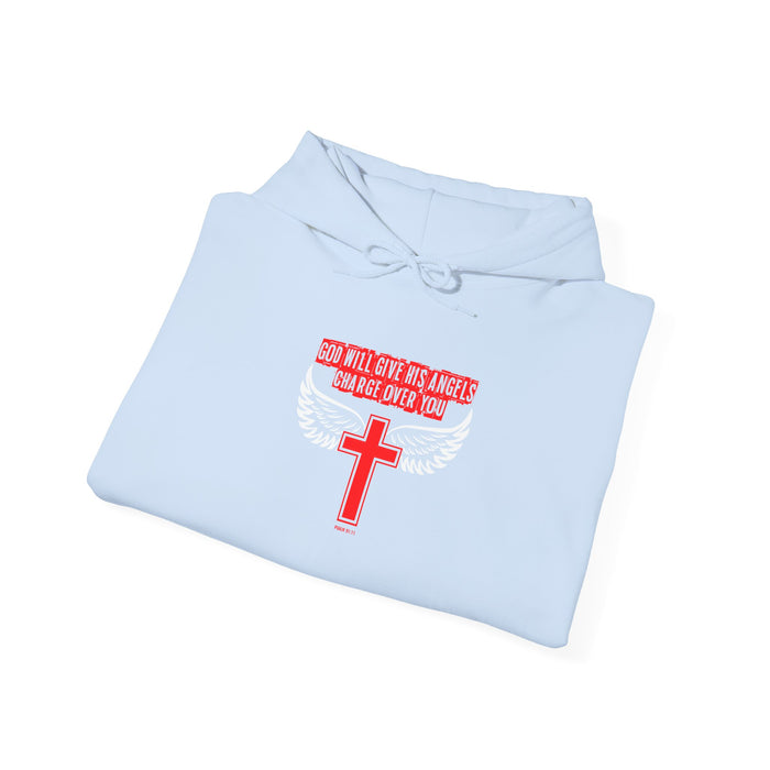 God Will Give His Angels Charge Over You Men’s Unisex Heavy Blend™ Hooded Sweatshirt