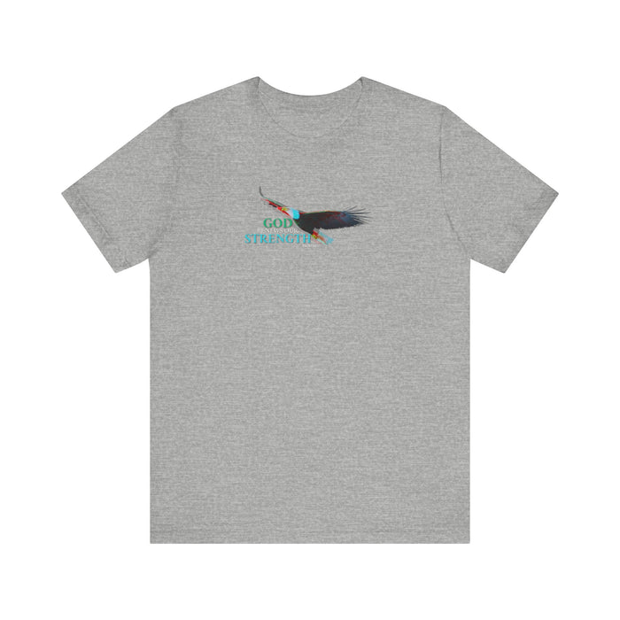God Renews My Strength Men’s Unisex T-Shirt - Inspirational Eagle Design