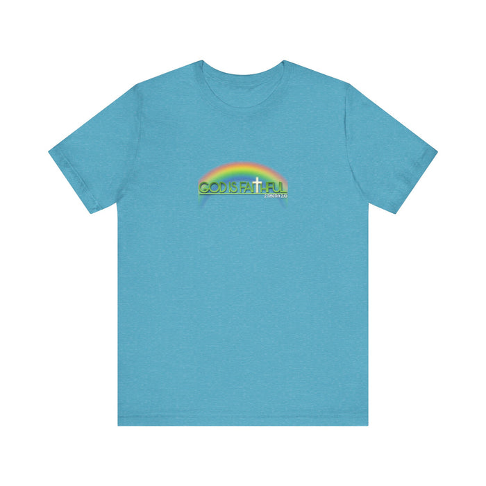 God is Faithful Men’s Unisex Jersey Short Sleeve Tee
