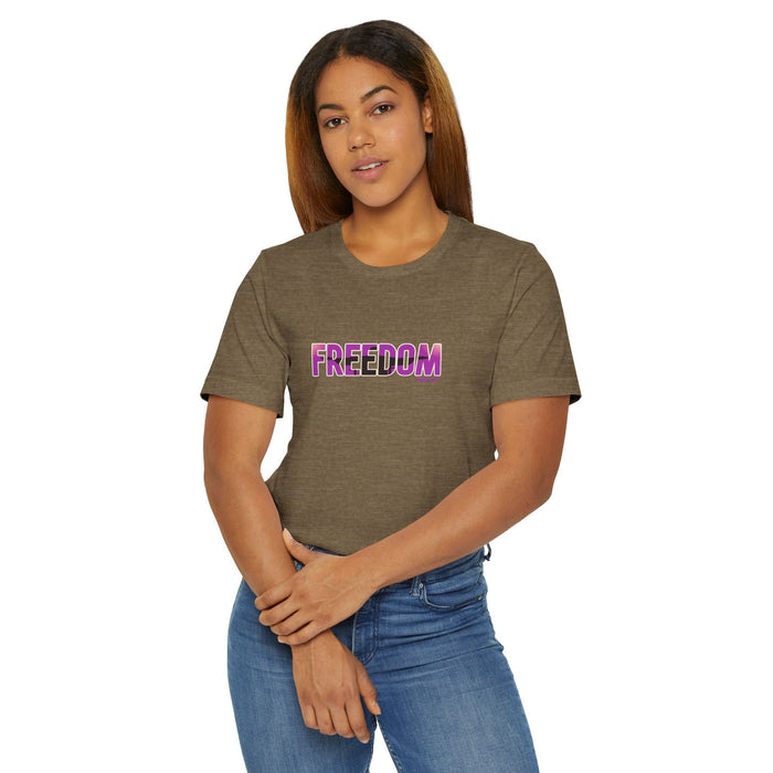 Freedom Graphic Tee — Bold Pink Gradient "FREEDOM" T-Shirt