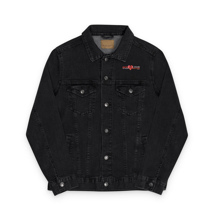 God is Love Embroidered Unisex Denim Jacket