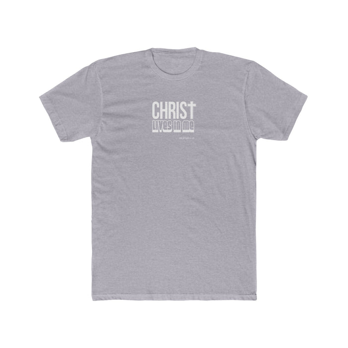 Christ Lives in Me Men's Cotton Crew Tee