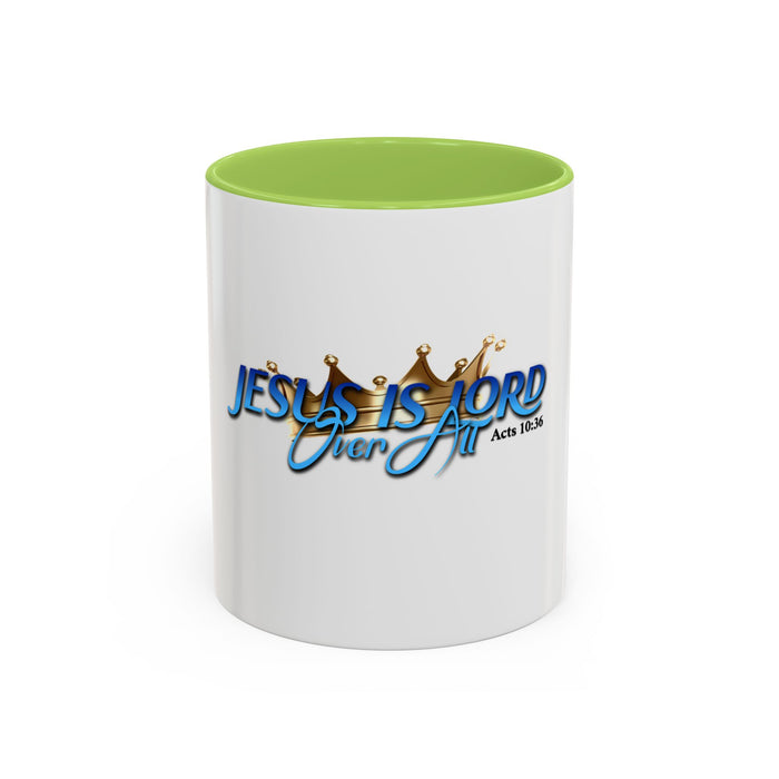 Jesus is Lord Over All Accent Coffee Mug (11 oz)