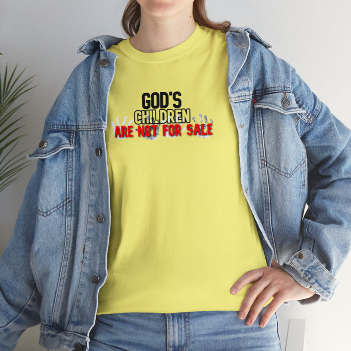 God’s Children are Not for Sale Women’s Unisex Heavy Cotton Tee