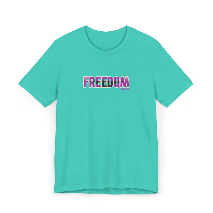 Freedom Graphic Tee — Bold Pink Gradient "FREEDOM" T-Shirt