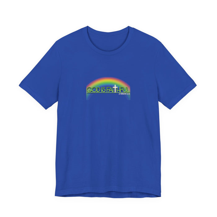 God is Faithful Men’s Unisex Jersey Short Sleeve Tee