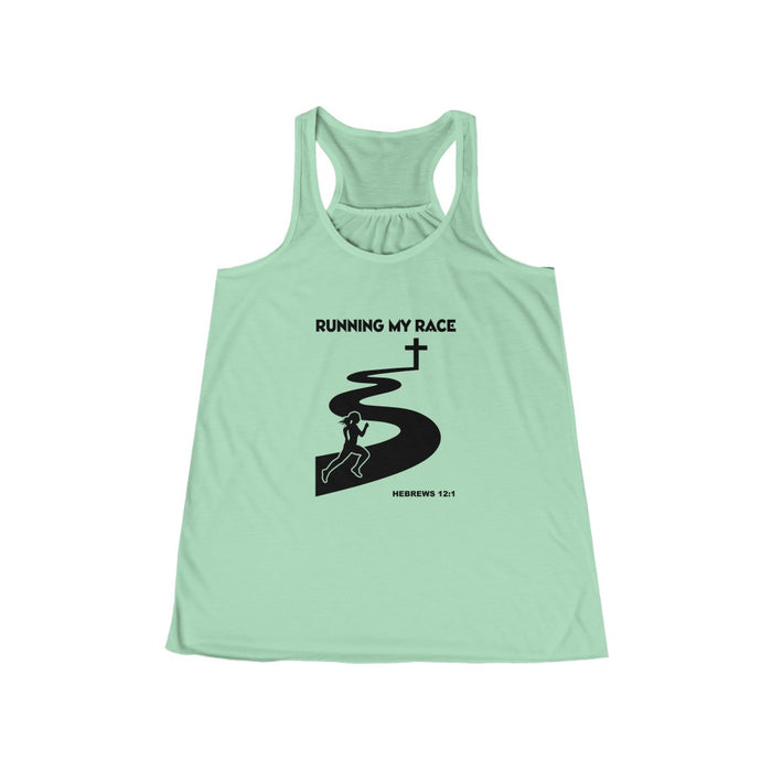 Running My Race Women's Flowy Racerback Tank