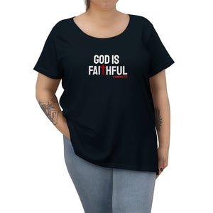 God is Faithful Women's Curvy Tee