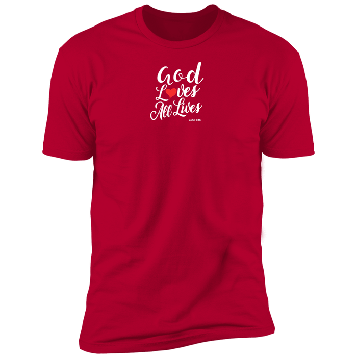 God Loves All Lives Men’s Premium Short Sleeve Tee Shirt