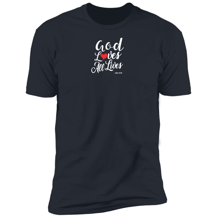 God Loves All Lives Men’s Premium Short Sleeve Tee Shirt