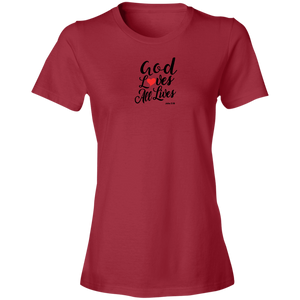 God Loves All Lives Women’s Lightweight Tee Shirt