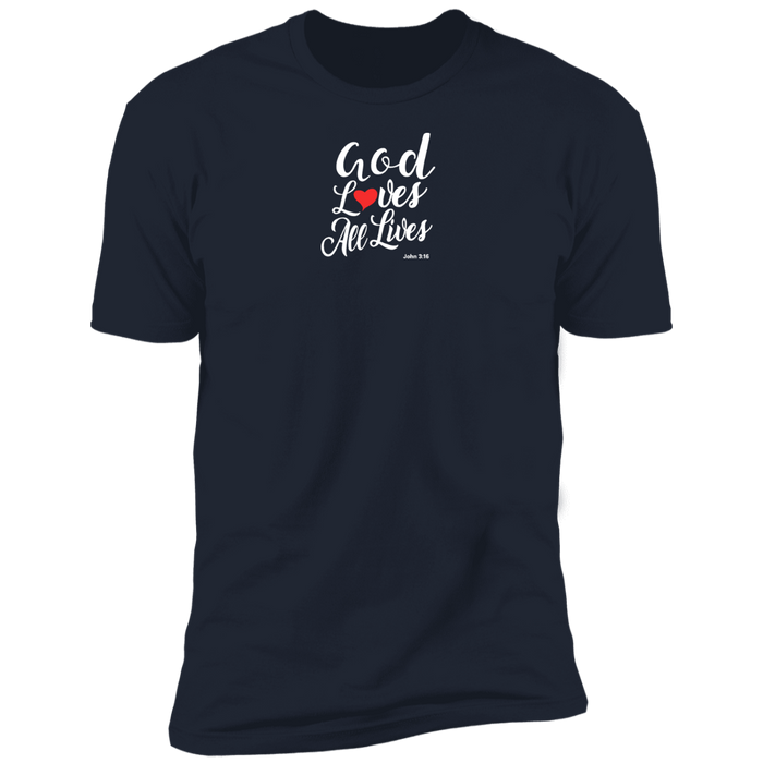 God Loves All Lives Men’s Premium Short Sleeve Tee Shirt