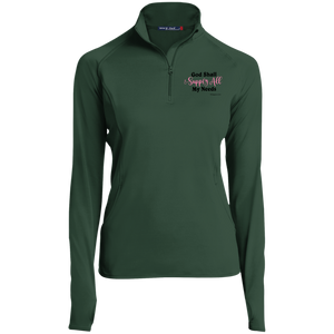 God Shall Supply All My Needs Women’s 1/2 Zip Performance Pullover