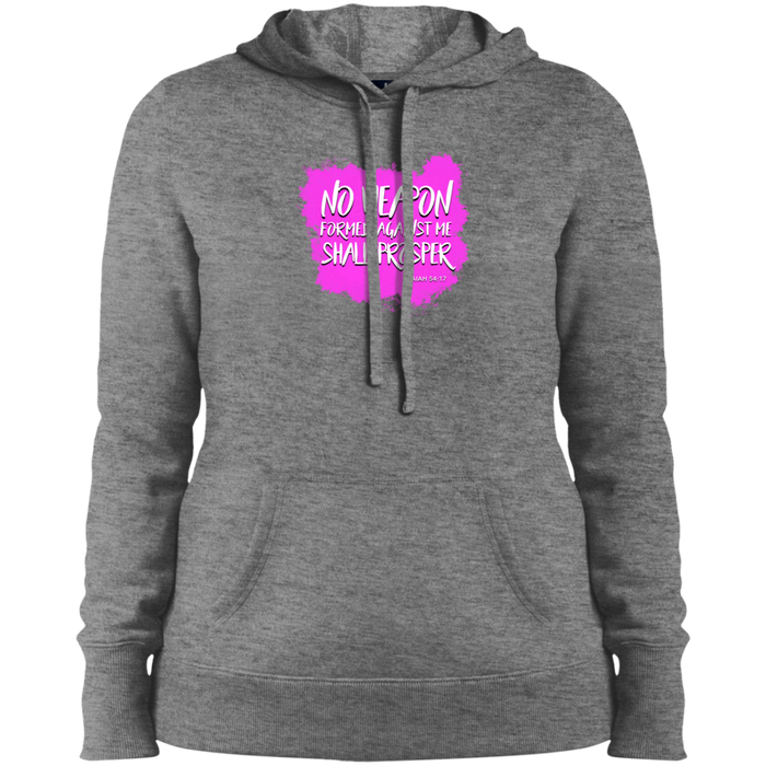 No Weapon Formed Against Me Shall Prosper Ladies Pullover Hooded Sweatshirt