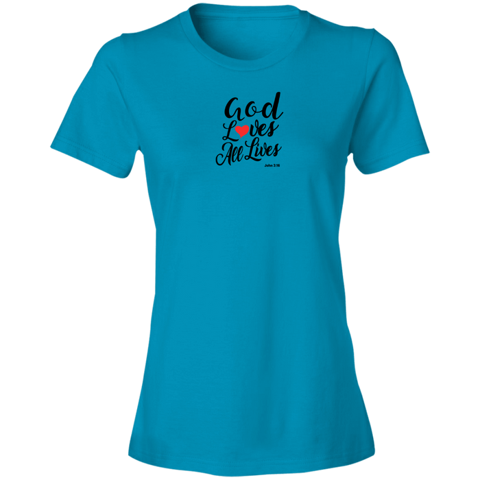 God Loves All Lives Women’s Lightweight Tee Shirt