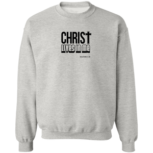 Christ Lives in Me Men’s Crewneck Pullover Sweatshirt