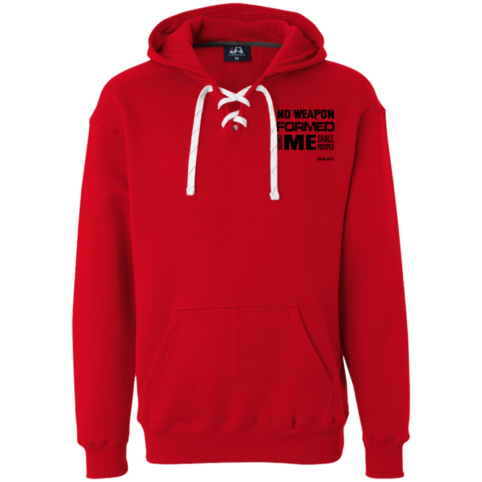 No Weapon Formed Against Me Shall Prosper Men’s Heavyweight Sport Lace Hoodie