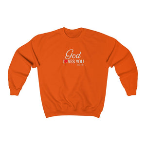 God Loves You Women Unisex Heavy Blend™ Crewneck Sweatshirt