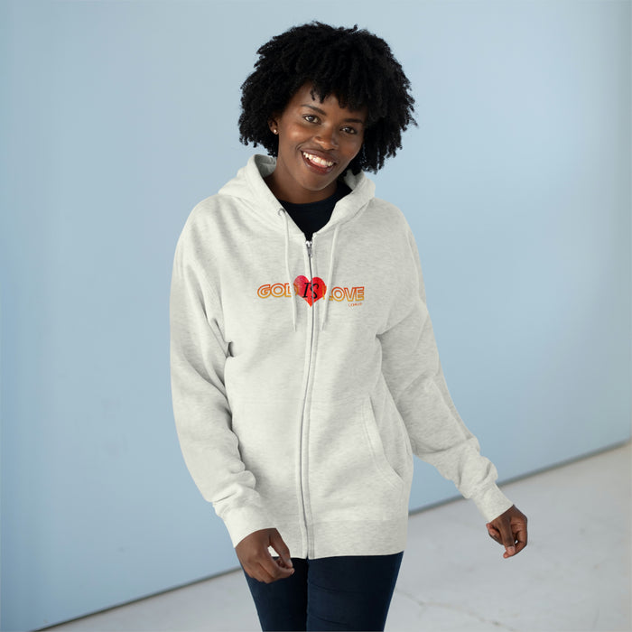 God is Love Women’s Unisex Premium Full Zip Hoodie